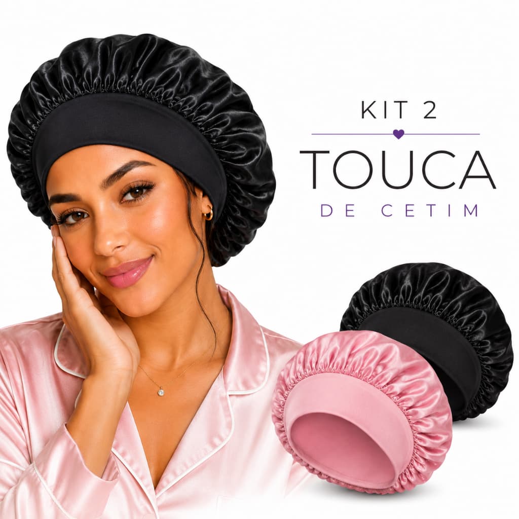 Touca de Cetim com Faixa Kit com 2/4/6 Unidades Anti Frizz Para todos os Tipos de Cabelo