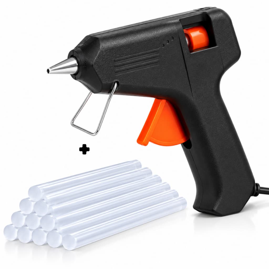 Kit Pistola Cola Quente mais Bastão Transparente 7mmx30cm