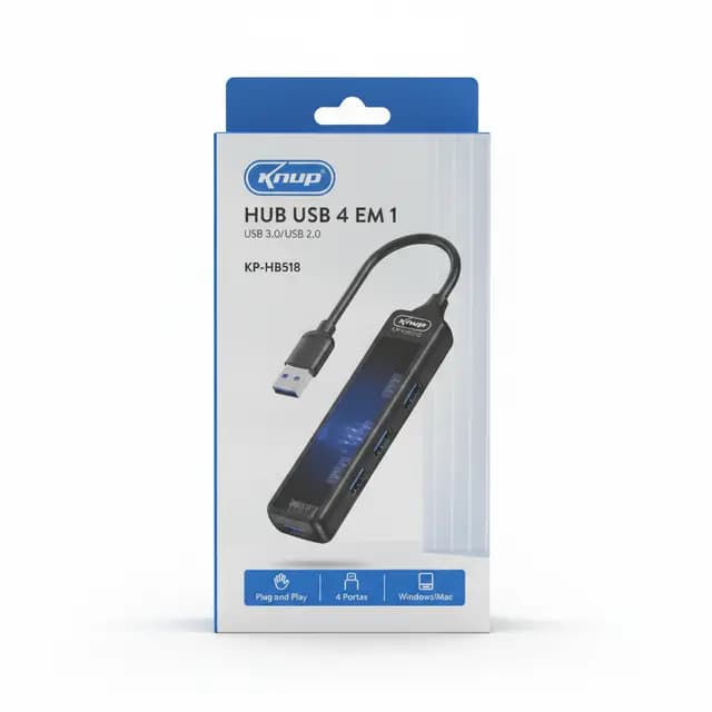 HUB USB 4 EM 1 USB 3.0/USB 2.0