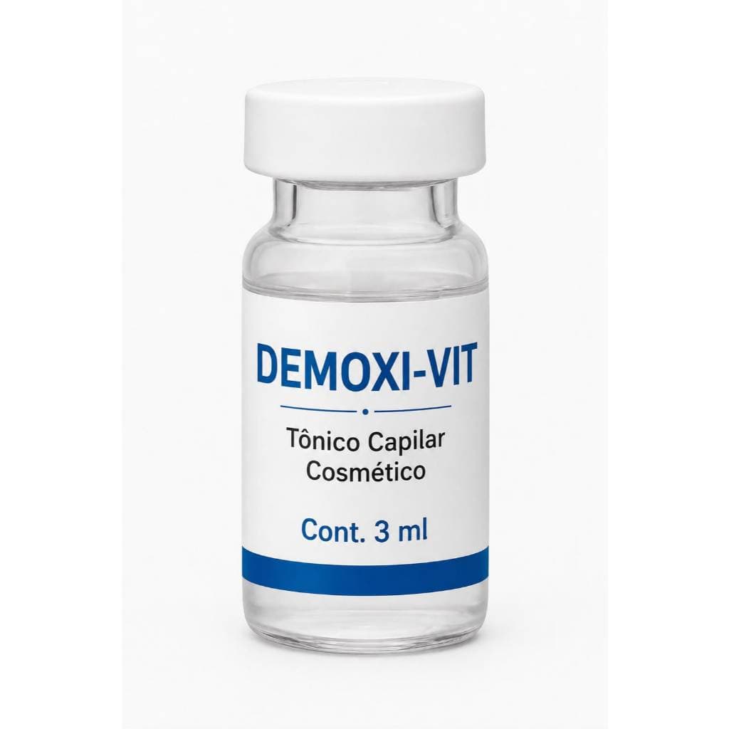 Kit 7 Ampolas Dermoxi-vit para Crescimento Rápido Cabelo e Barba 3 ml Dermabel