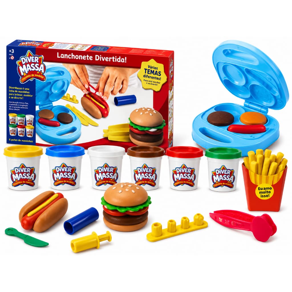Massa De Modelar Infantil Lanchonete Divertida Divertoys