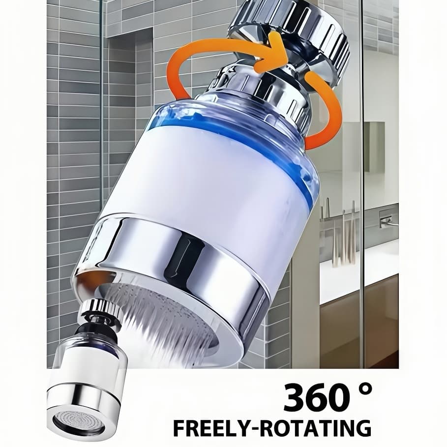 Filtro de Torneira Rotativo Universal Purificador de Água Remove Cloro Booster para Cozinha