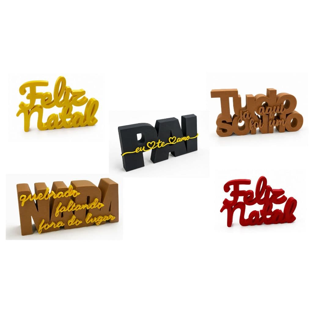 Letreiro Decorativo 3D | Frases com Significado | PLA Premium