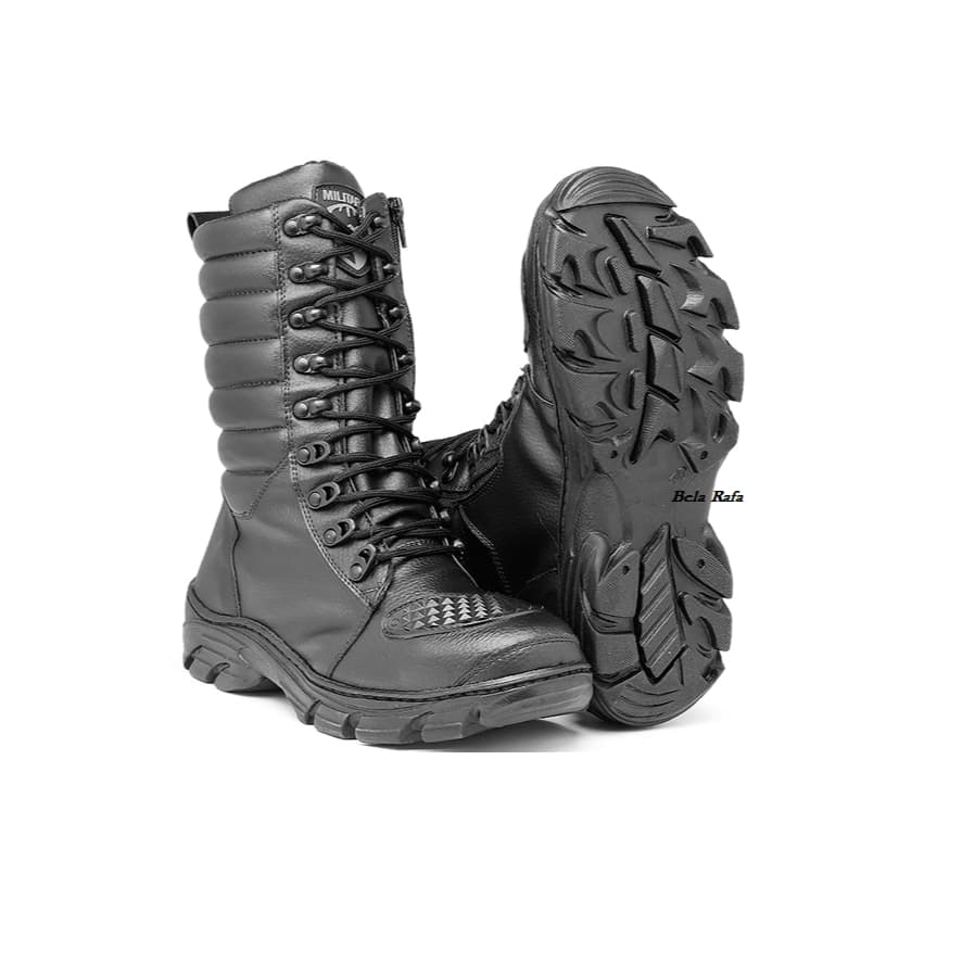 Bota Botina Coturno Militar Masculino Tático Palmilha Em Gel