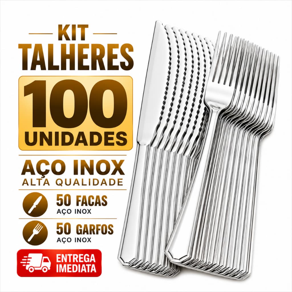 Garfo e Faca Inox Casa Cozinha Restaurante Buffet Qualidade Resistência Eventos Bar Prata Aço Inoxidável Não Enferruja