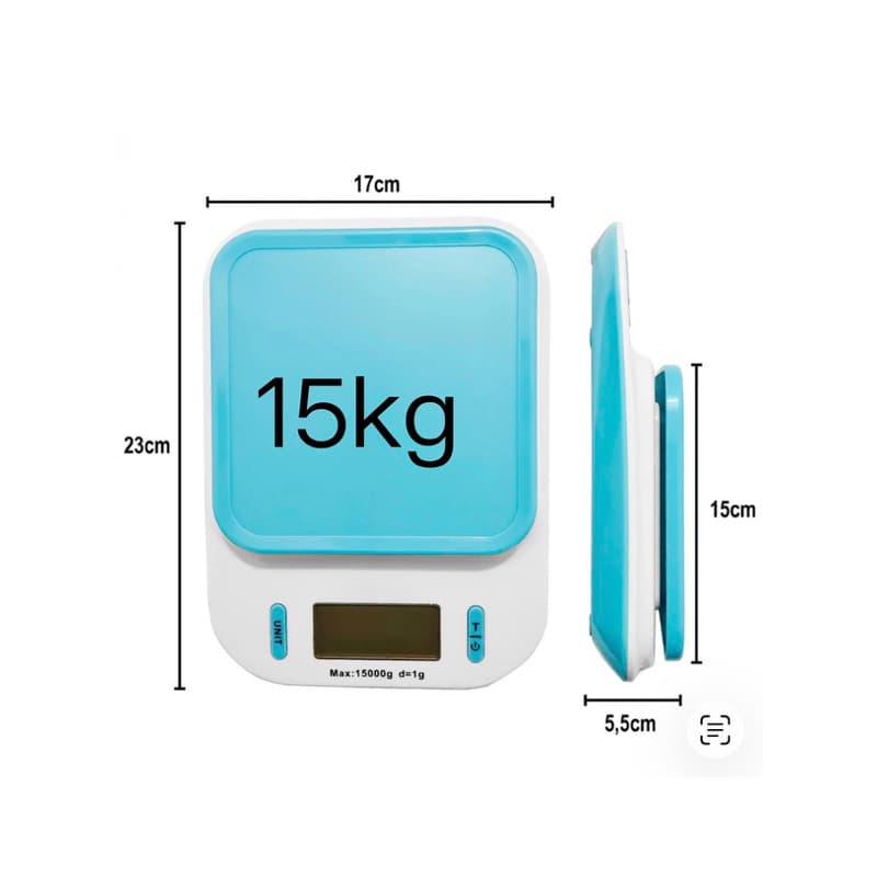 Balança Digital de Cozinha 15-30 KG para Conferência Interna de Peso Alta Precisão