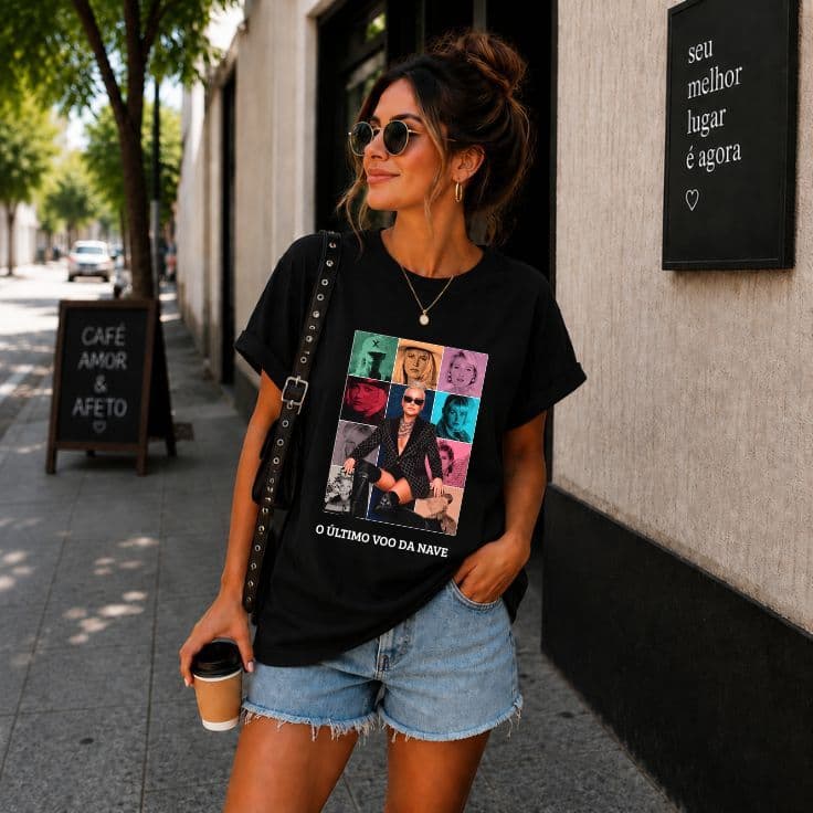 Camiseta Xuxa Último Voo da Nave 2026 Feminina Unissex Algodão Premium Estampada