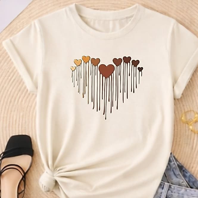 Blusa Feminina Plus Size Manga Curta 100% Algodão Malha Premium