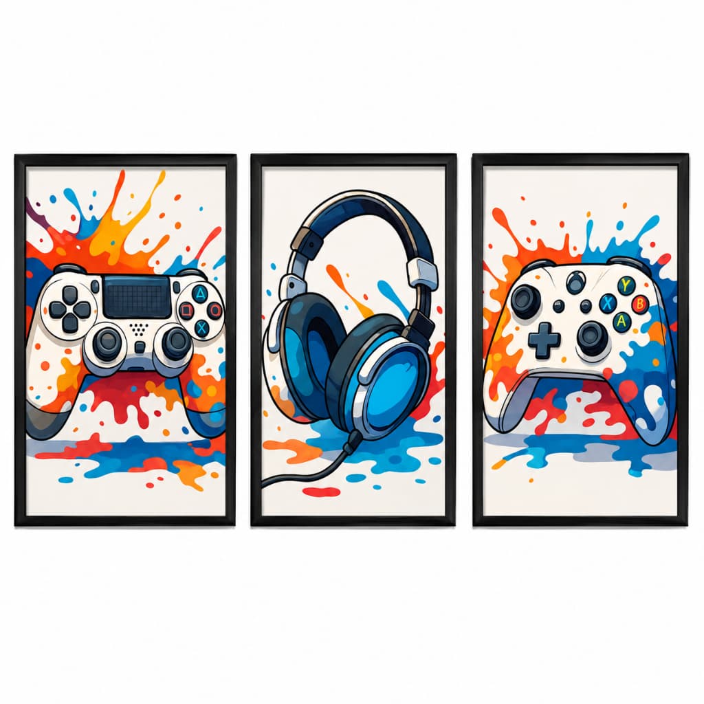 Quadro Gamer Neon Decoração parede Quarto sala de Jogos
