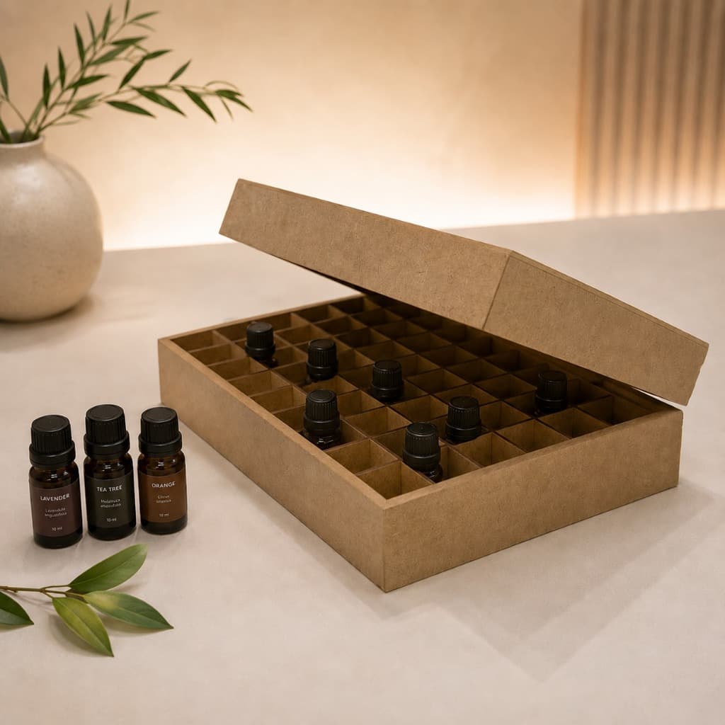 Caixa Maleta Revendedores Kit Óleos Essenciais Massagem Estética Spa Home Spray Artesanato Mdf
