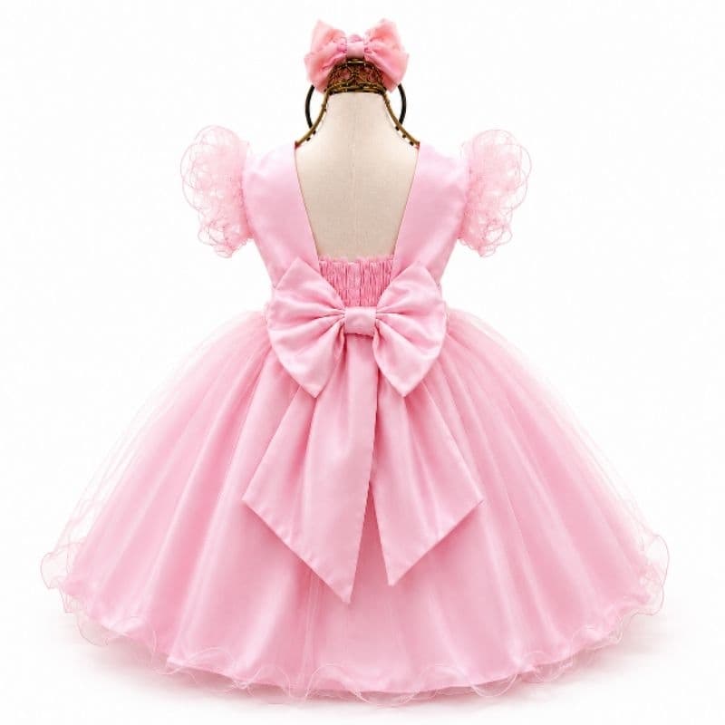 Vestido Infantil Princesa Luxo Rodado Tule com Borboletas Festa Aniversário Daminha Elegante