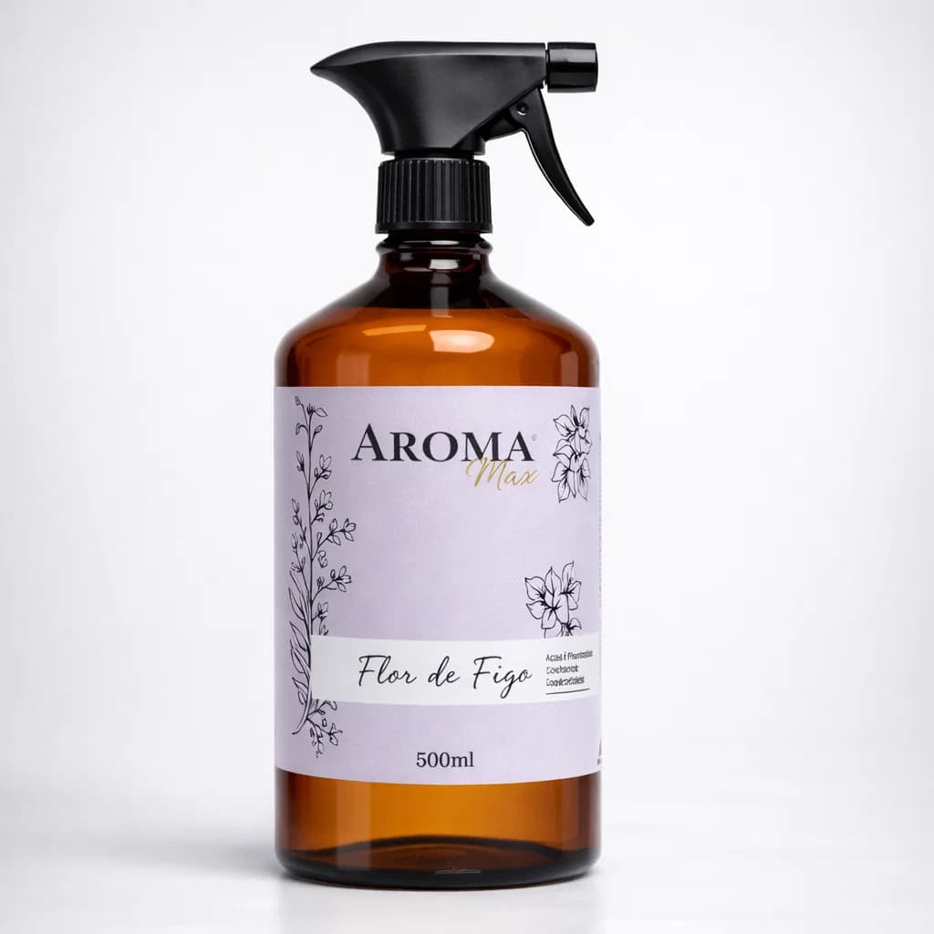 Água Perfumada Aroma Flor De Figo Aromatizador Ambiente Lençois 500ml Com Borrifador Residencial