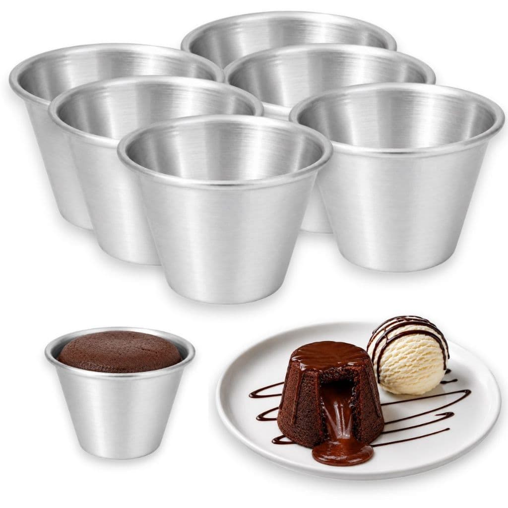 6 Forminhas Para Assar Petit Gateau Alumínio Alta Qualidade