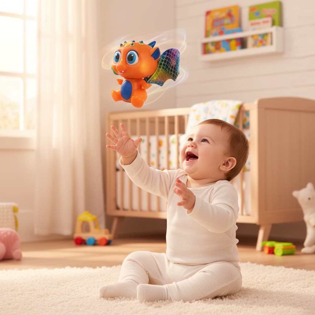 Bebê Dragão Flying Baby Com Asas - Laranja dia das crianças