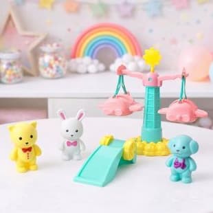 Parque Diversao Infantil Brinquedo Animal Giratorio Carrossel Colorido Interativo