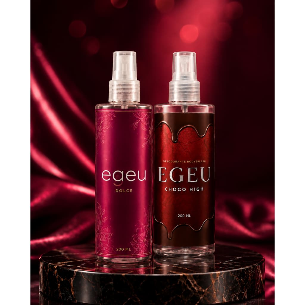 Kit Body Splash Egeu Dulce Egeu Choc Feminino 200ml - Perfume Corporal