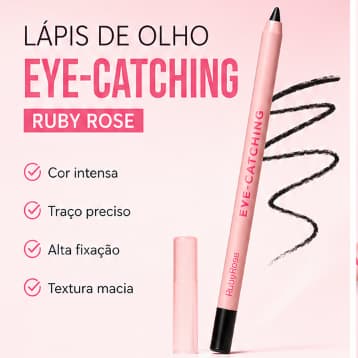 KIT 2x Lápis de Olho Preto Eye Catching HBE2400 Ruby Rose 1,8g cada