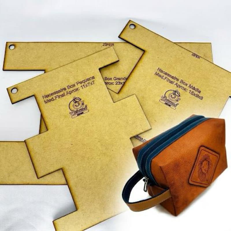 MOLDE EM MDF - Kit Necessaire Box 3 Tamanhos
