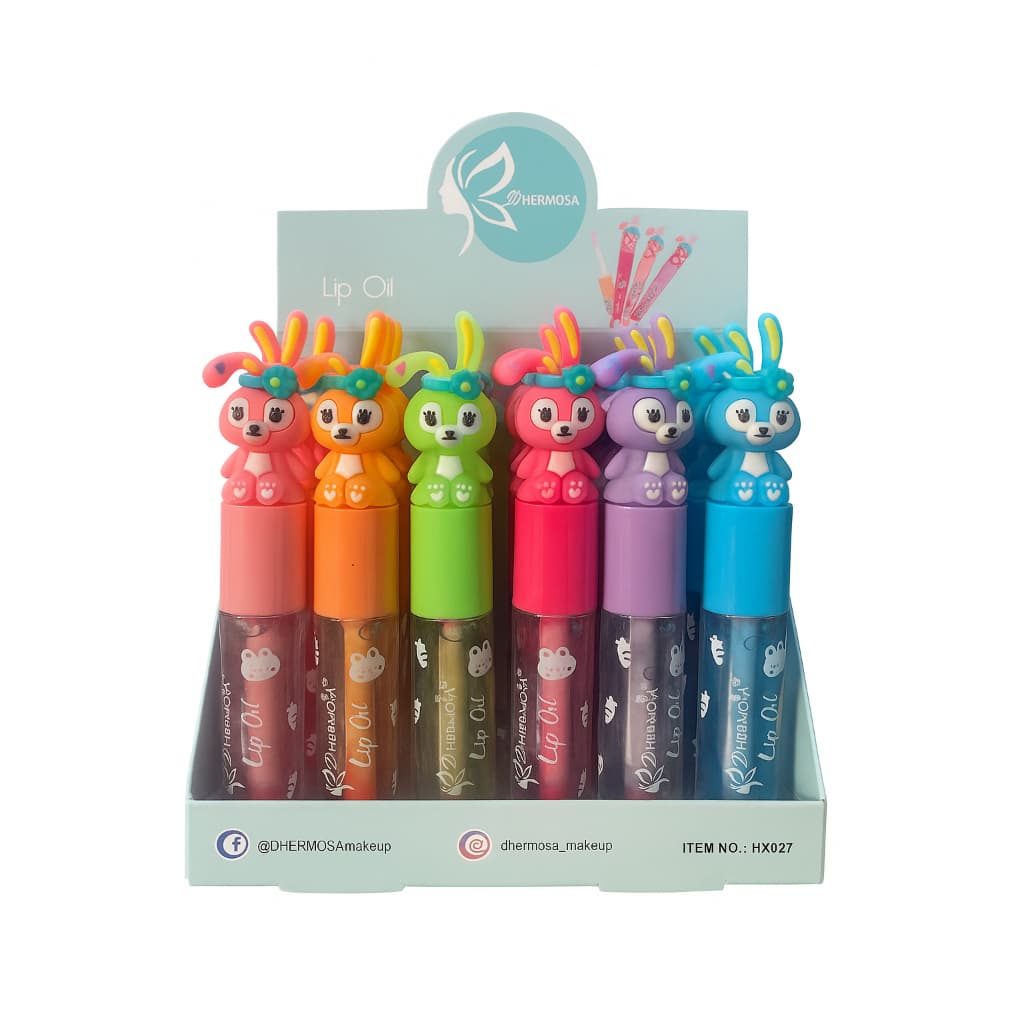 GLOSS INFANTIL LIP OIL MARCA D'HERMOSA - CAIXA COM 24 UNIDADES