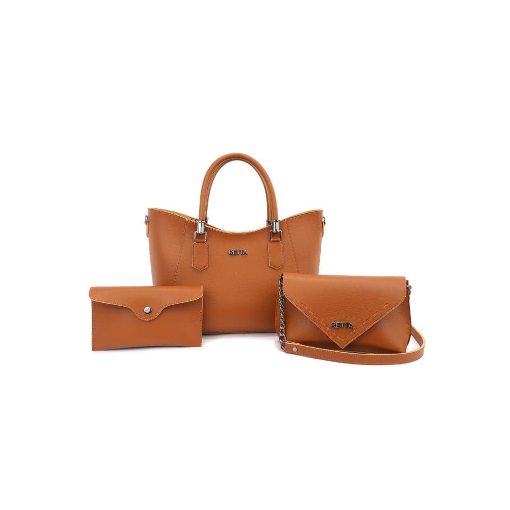 Kit 3 Peças Bolsa Feminina Média com Transversal e Carteira