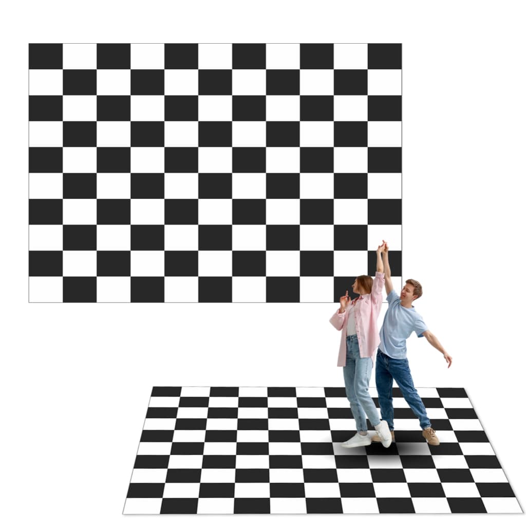 Pista de Dança Xadrez Lona 5x3Mt Festa Eventos Decoraçao