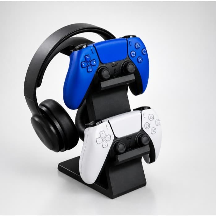 Suporte Headset e Controle Gamer 2 em 1 Organizador para PS5 PS4 Xbox Nintendo Switch Mesa Gamer