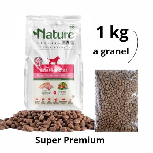 Ração Nature Fórmula Pro - Super Premium - para Cães Filhotes Raças Pequenas e Médias - 1kg a granel