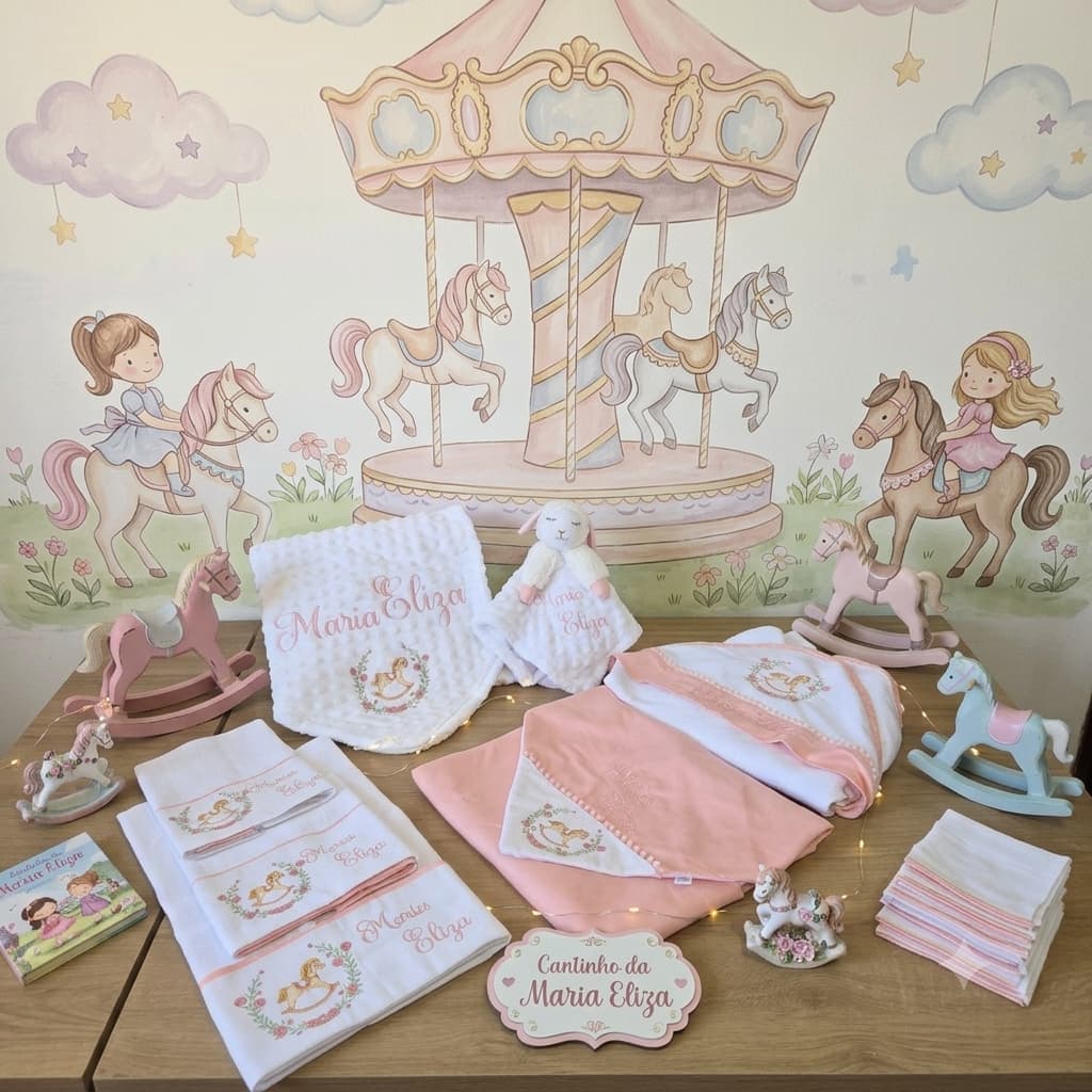 Kit Maternidade | Enxoval Bebê | Presente Personalizado nome do bebe 100% Algodão Qualidade Premium
