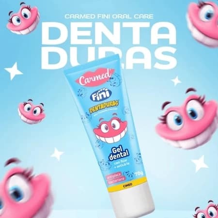 Gel Dental Infantil Carmed Fini Dentaduras Cimed 70g com Flúor Anticárie