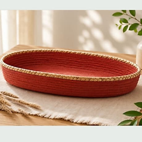 Cesto para pães | Cesto para mesa posta | Cesto organizador oval