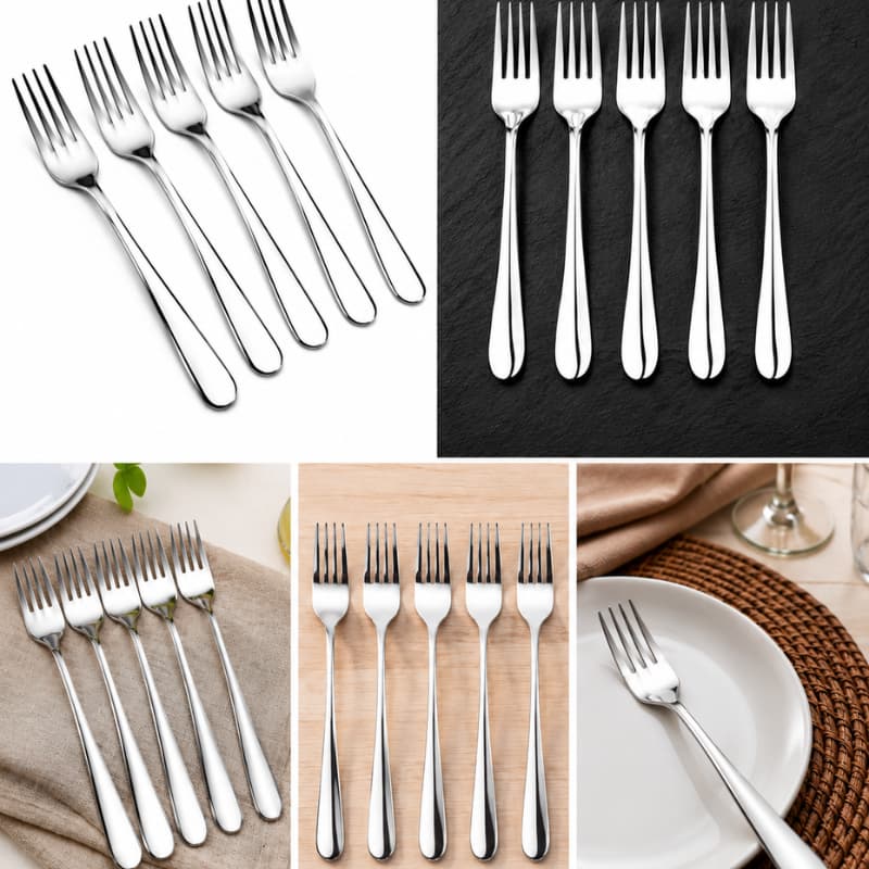 Garfos de Mesa Angra em Aço Inox Resistente Conjunto com 6 Peças  – Design Elegante para Refeições e Uso Diário