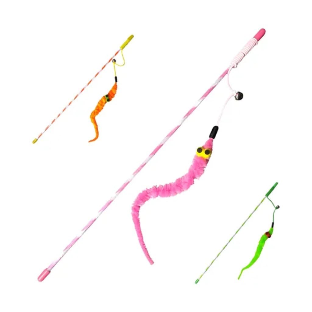 Kit 3 Varetas para Gatos Sortidas Pena com Som