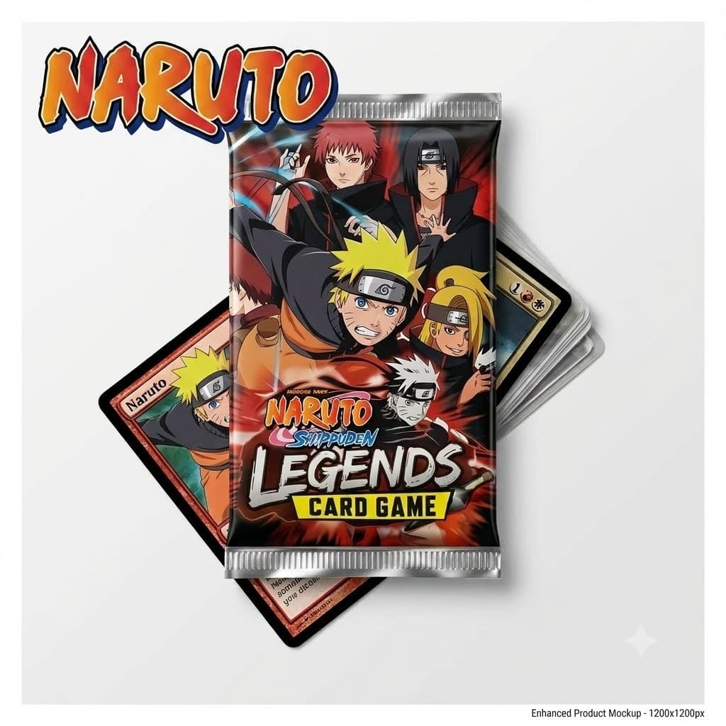 KIT 15 Pacotinhos de Card Game NARUTO SHIPPUDEN - 60 Cartinhas / Jogo Bate Bafo - Revender