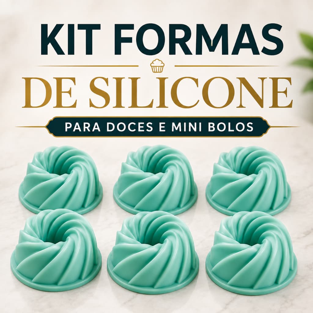 Kit 12/6 Formas De Silicone Para Mini Bolos Pudim Gelatina Mousse 90ml