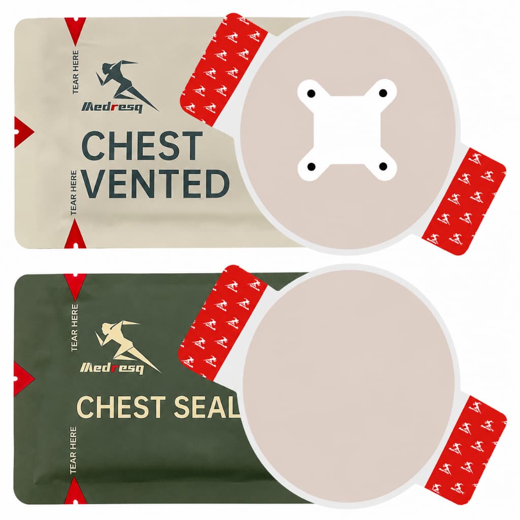 2 Selo De Toráx Adesivo Valvulado Chest Seal Aph Curativo Oclusivo