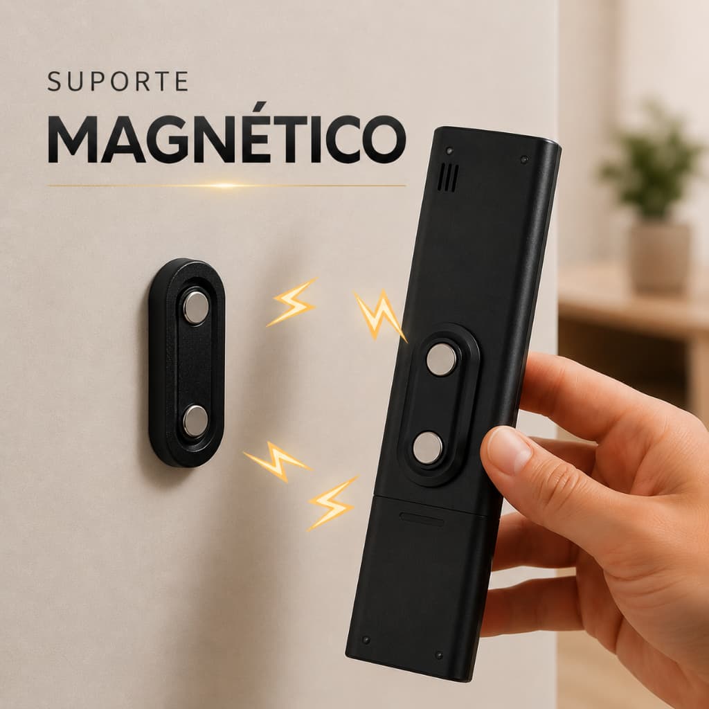 Suporte para Controle Remoto Sem Furo com Fita 3M Magnético Organizador para TV Ar Condicionado