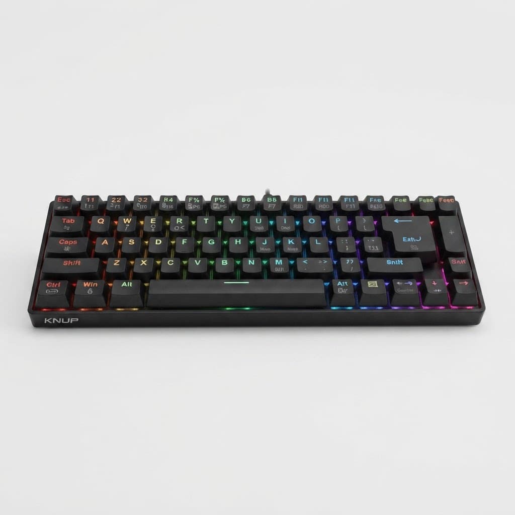 Teclado Gamer Knup KP-TE152 Mecânico Switch Blue RGB