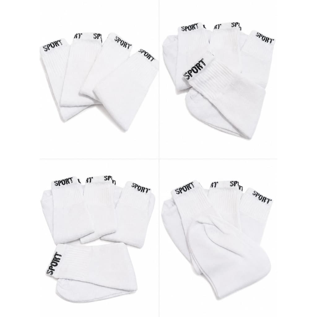 KIT 4 PARES DE MEIA MASCULINA ALGODÃO CANO ALTO\MEIA MASCULINA\MEIA BRANCA