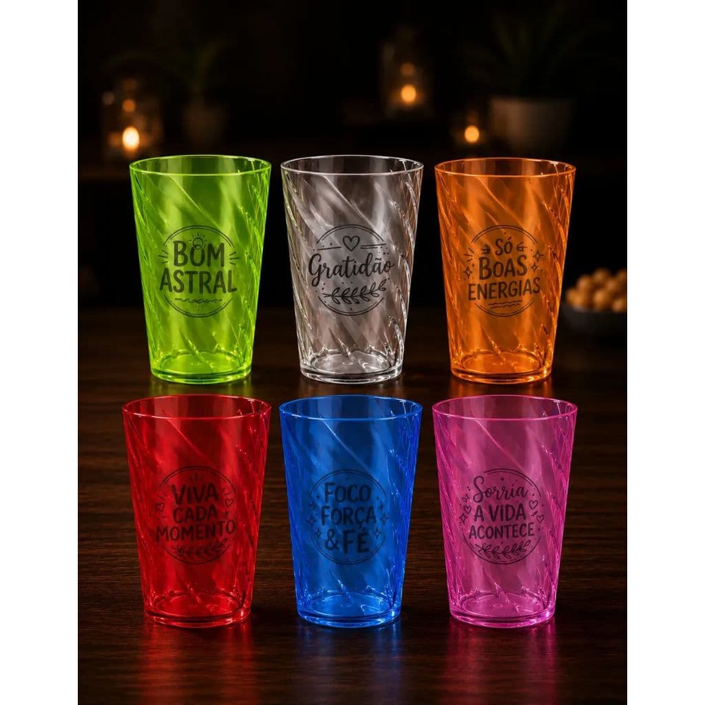 20 Copo Twister 350ml Personalizado Com Tema Arte Logo Festa