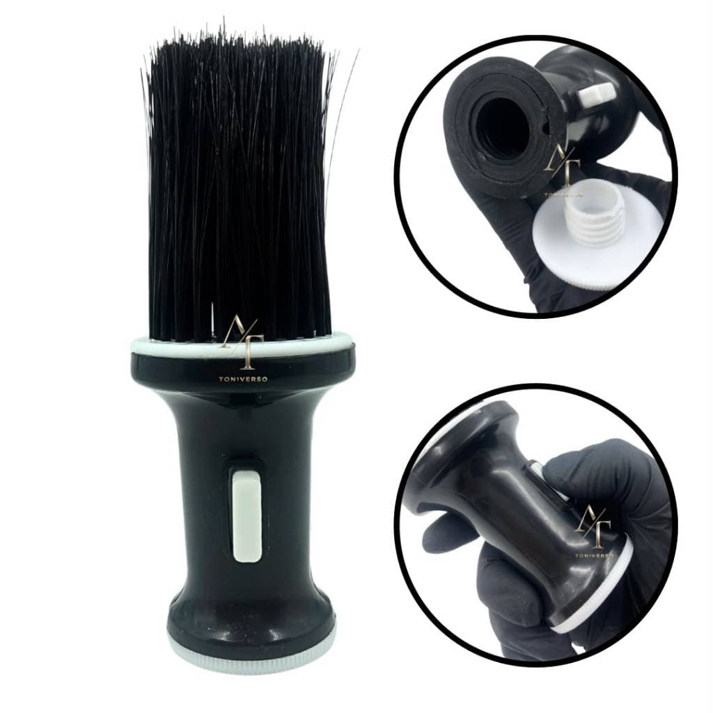 Espanador com Talqueira Barbeiro Prático Leve Profissional Barbearia
