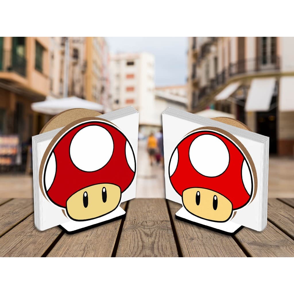 Kit 10 Centro de Mesa Porta Guardanapo Cogumelo Mario Bros