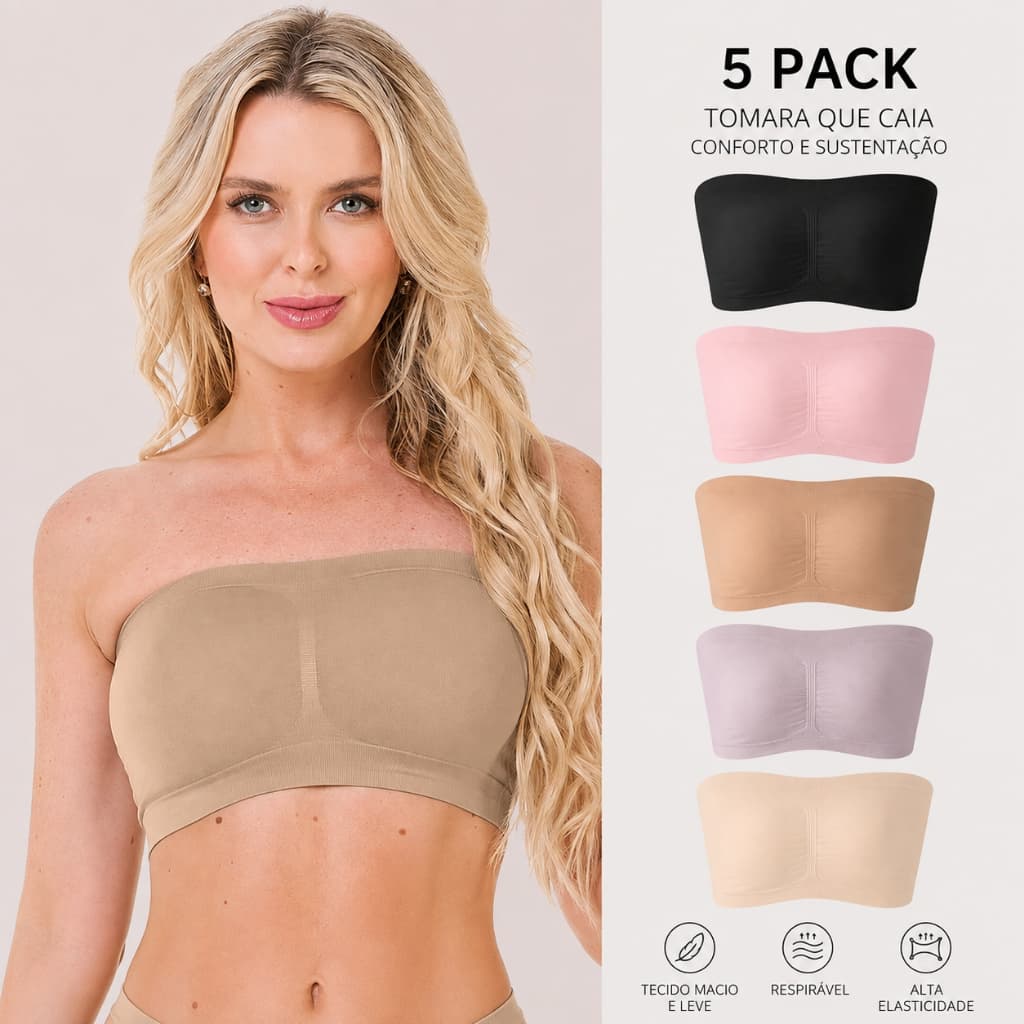 Top Soutien Tomara Que Caia Sem Costura Sem Bojo e com Conforto que Se Modela ao Corpo
