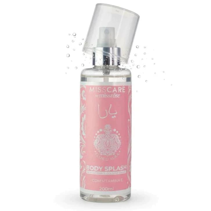 Body Splash Árabe Miss Rôse Flor D’Aura Insp. no Perfume Yara Elegante Poderoso e Feminino