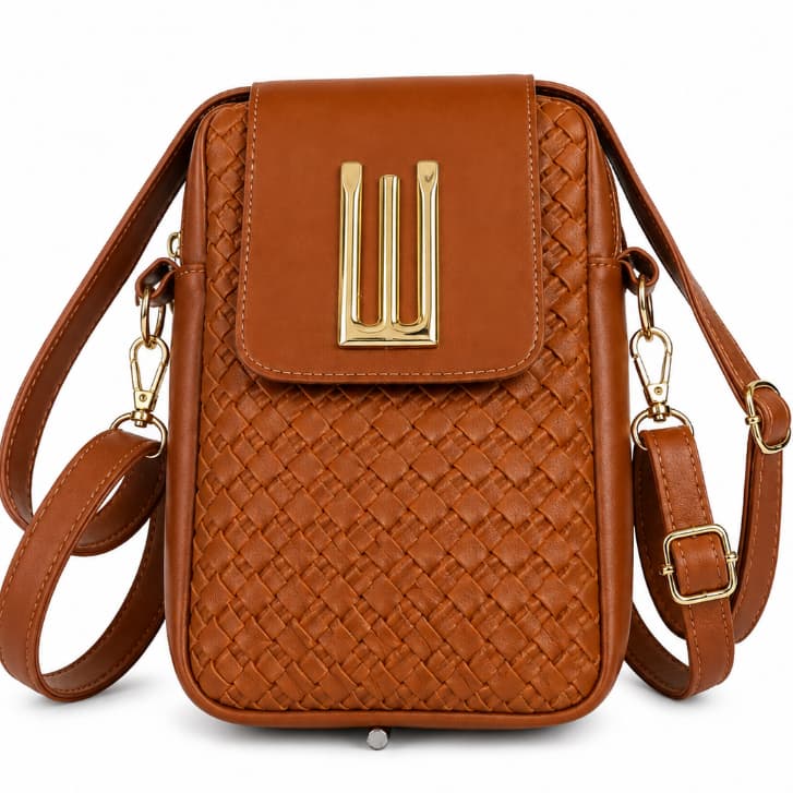 Bolsa Feminia de Ombro Com Alça Ajustável  Estilo Elegante Couro Sintético Celular