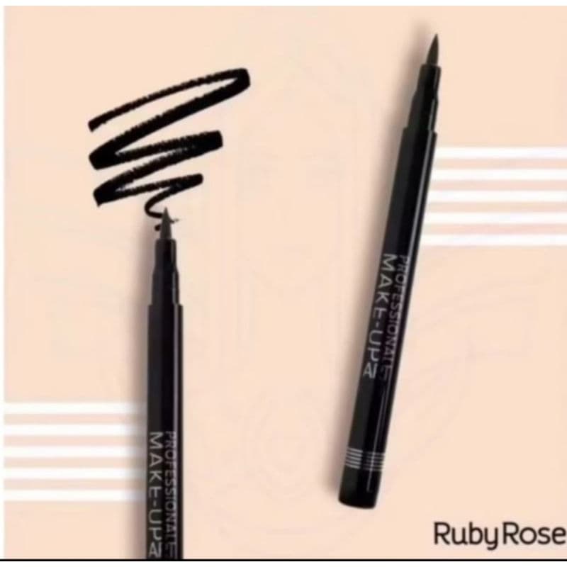 Caneta Delineadora Ruby Rose Make Up Preto – Traço Preciso e Fácil Aplicação