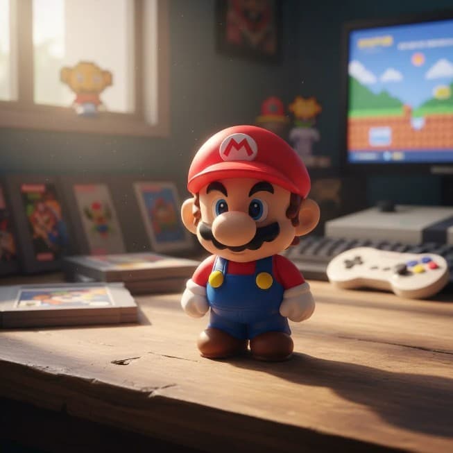 Boneco Super Mario Bros Chibi Colecionável