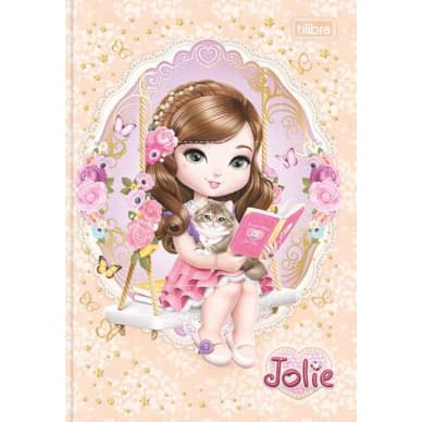 CADERNO BROCHURA PEQUENO CAPA DURA 48F JOLIE TILIBRA
