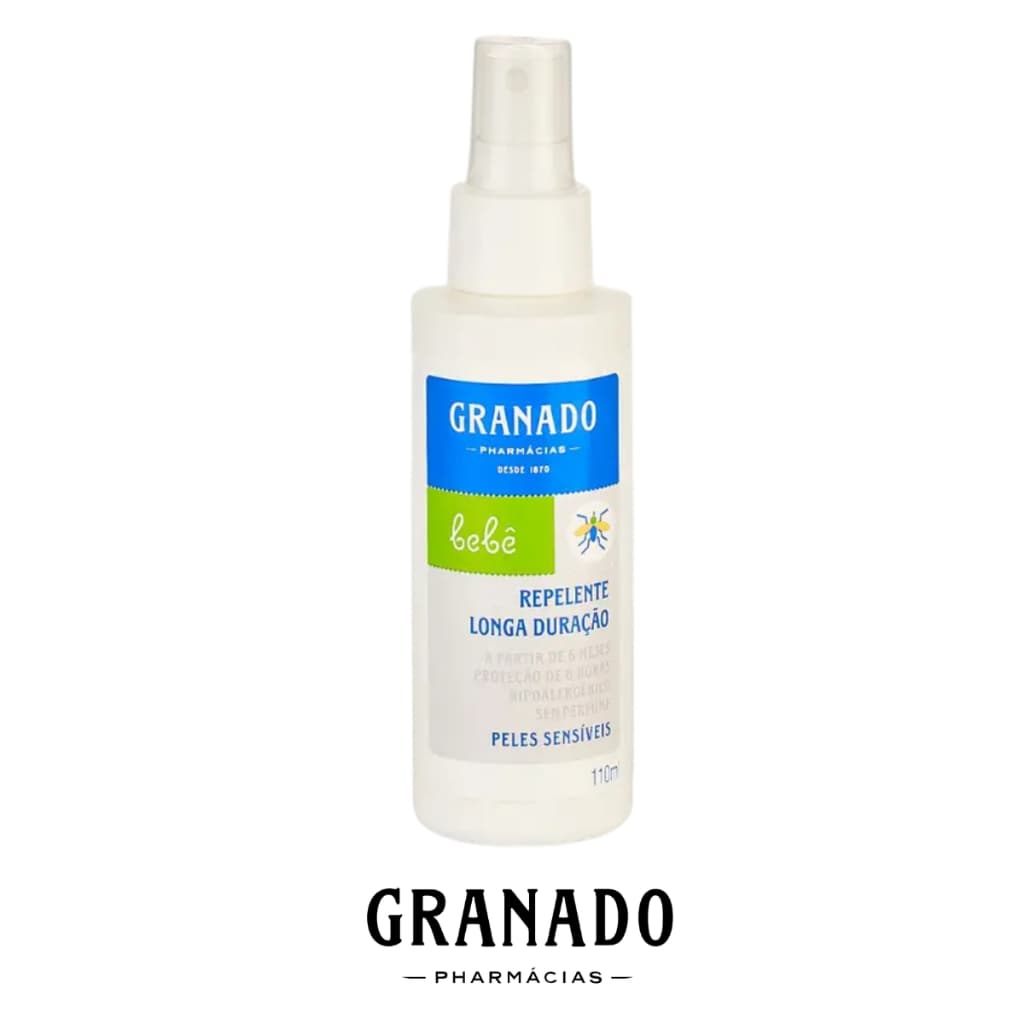 Repelente Granado Bebê Infantil Longa Duração 110ml Spray – Peles Sensíveis Sem Perfume