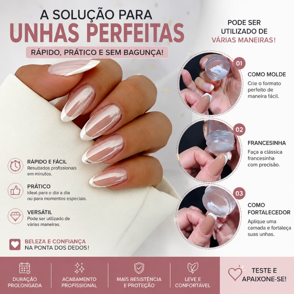 Carimbo Facil Francesinha Unhas - CUTICARE