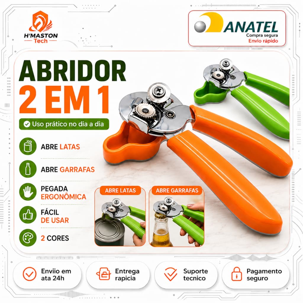 H'Maston KGQ01 Abridor De Lata Inox Abridor De Garrafa Divertido Abridor Multiuso Abridor De Cerveja